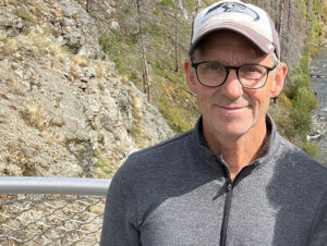 Daniel hiking in Glacier National Park